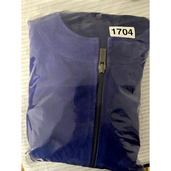 Liz Claiborne New York Suede Leather Jacket Womens L Royal Blue Fade Boho Chic - Picture 12 of 12